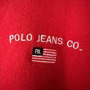 Vintage Polo Jeans Co. Ralph Lauren Red Crewneck Sweatshirt
